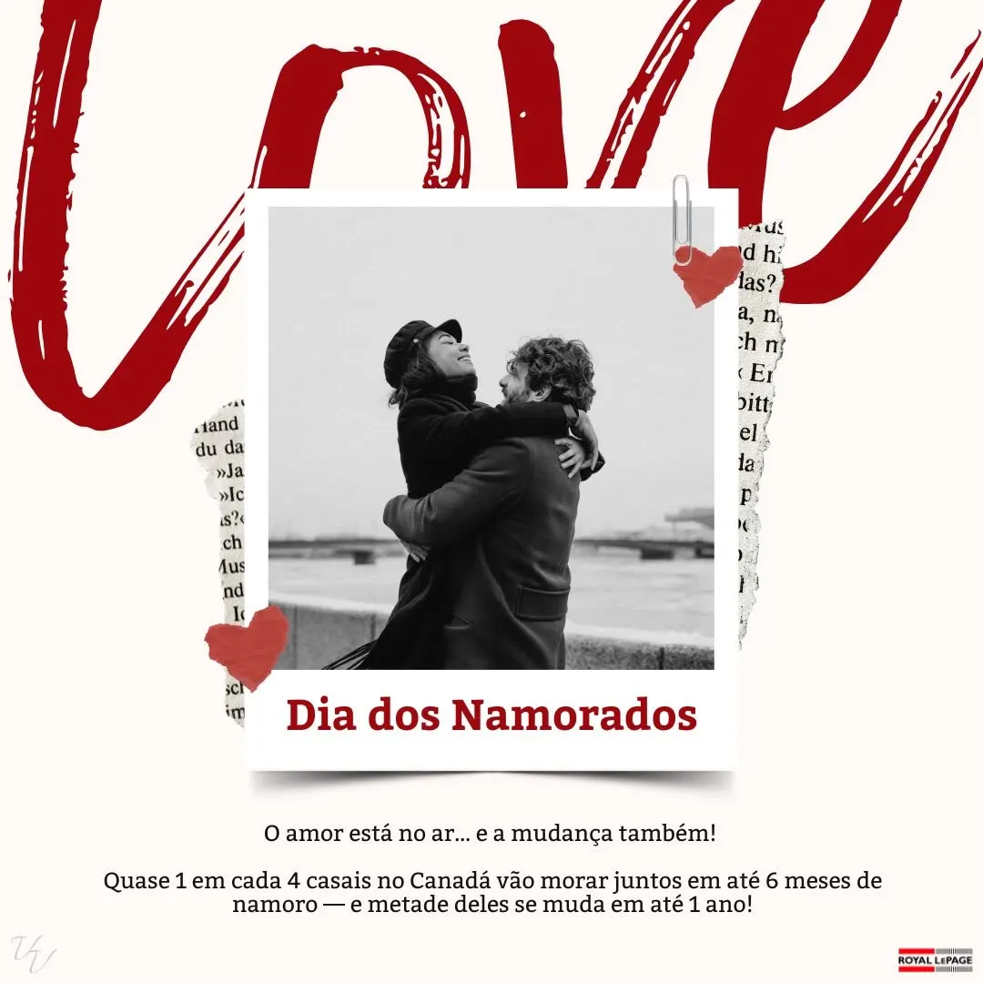 Você sabia? Quase 1 em cada 4 casais no Canadá vão morar juntos em até 6 meses de namoro — e metade deles se muda em…