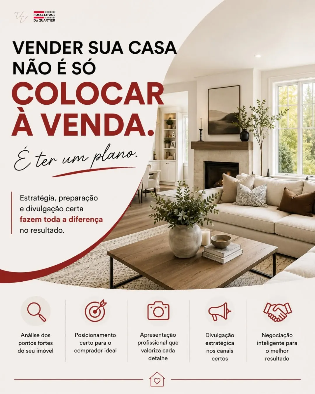 Colocar uma placa na frente da casa não é uma estratégia de venda.